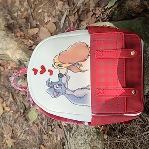 NEW Lady and The Tramp Spaghetti Dinner First Kiss Loungefly Backpack